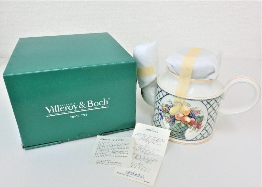 Villeroy＆Boch ビレロイアンドボッホ バスケット ティーポット 箱付き