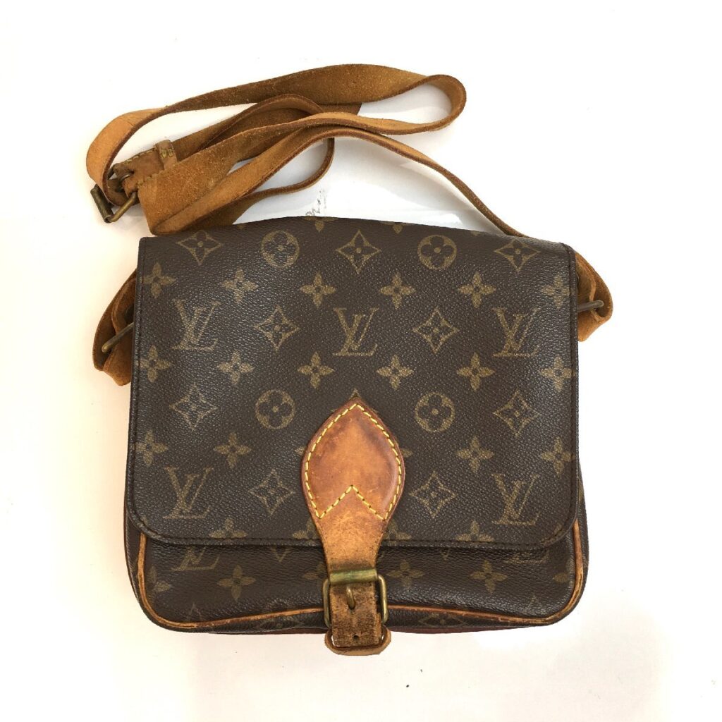 LOUIS VUITTON ルイ ヴィトン ショルダーバッグ カルトシエール モノグラム キャンバス　レザー ブラウン系