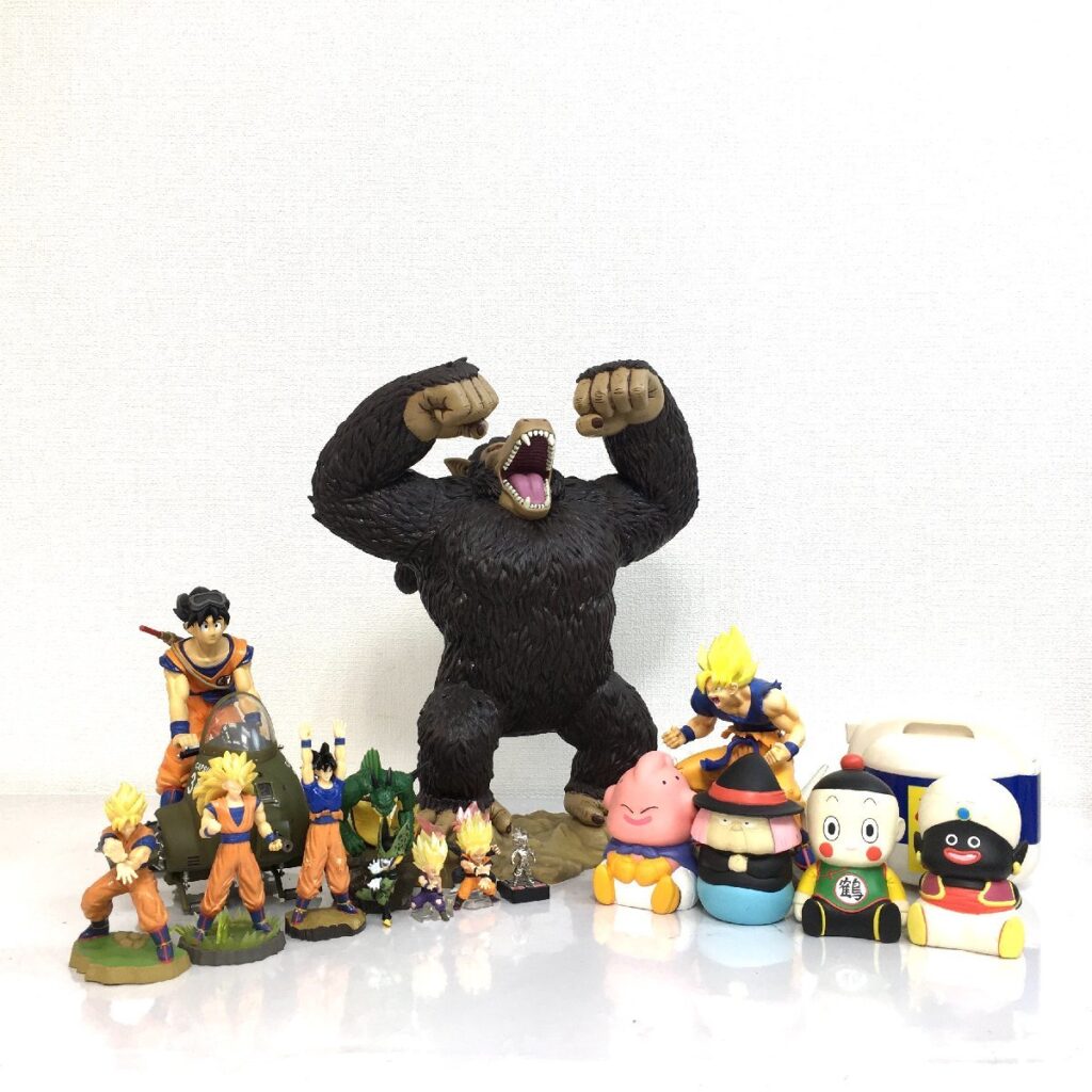 ドラゴンボールZ 限界突破編 大猿フィギュア賞 　メカフィギュア賞 孫悟空 超サイヤ人 魔封波小物入れ ソフビ貯金箱など