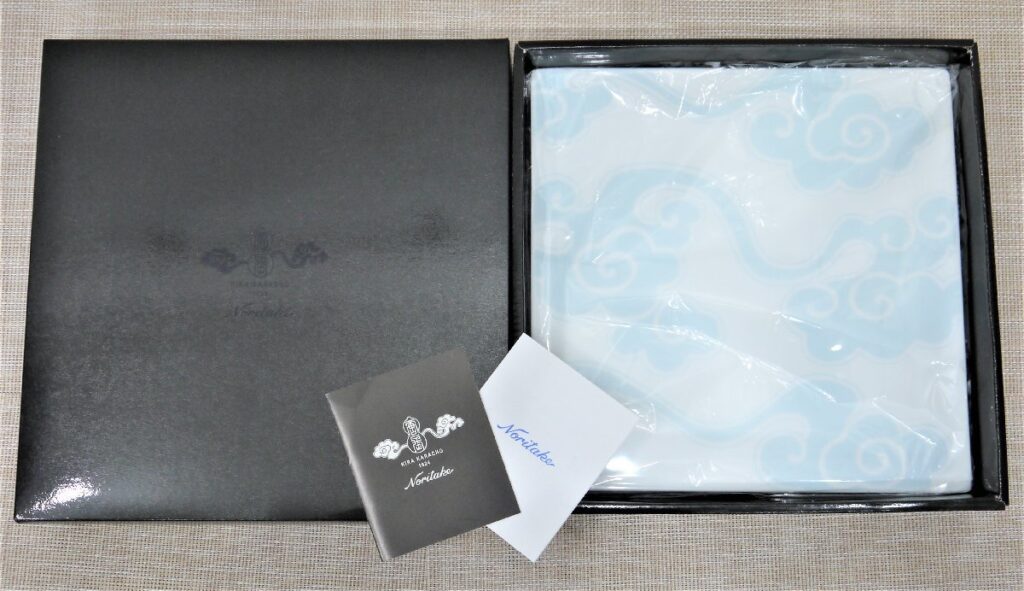 Noritakeノリタケ×KIRA KARACHO雲母唐長 23.5cmスクエアプレートセット 洋食器 陶器