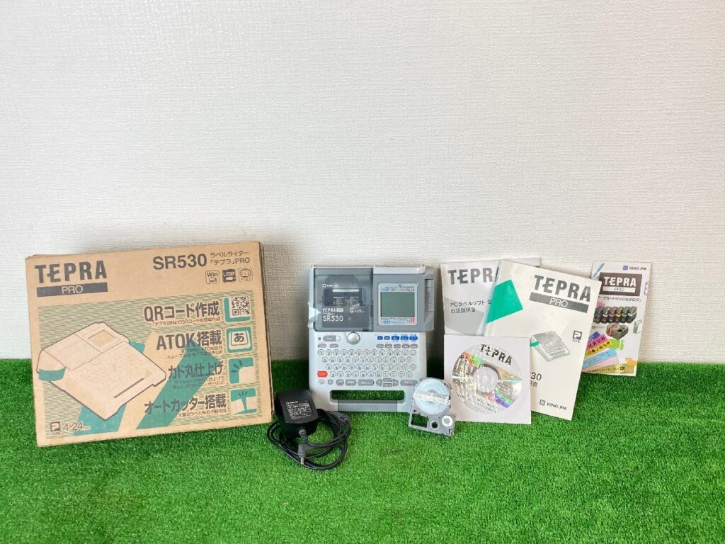 KING JIM　キングジム　TEPRA PRO テプラ プロ　ラベルライター　SR530　12㎜ 白 SS12K テープ付属　通電動作確認済み