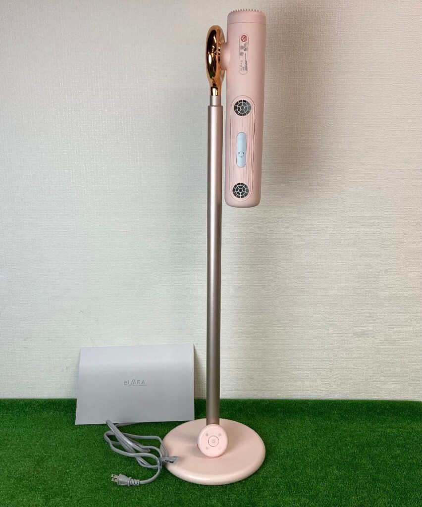 簡易通電確認済み　BISARA　ビサラ　ハンズフリースタンドヘアドライヤー　QS-151　ローズピンク　取説欠品
