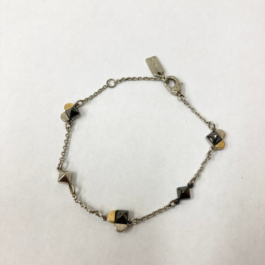 コーチ COACH ブレスレット ハート×ダイヤ デザイン シルバーカラー アクセサリー