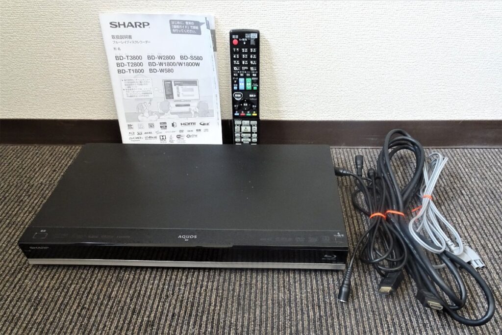 アクオス AQUOS ブルーレイ レコーダー BD-W580 2チューナー 2015年製