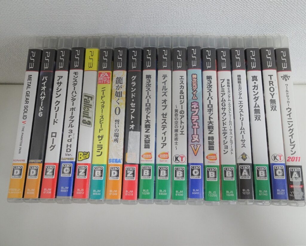 PS3 ソフト　１８本　まとめ　テイルズ　バイオハザード　メタルギアソリッド　その他　動作未確認