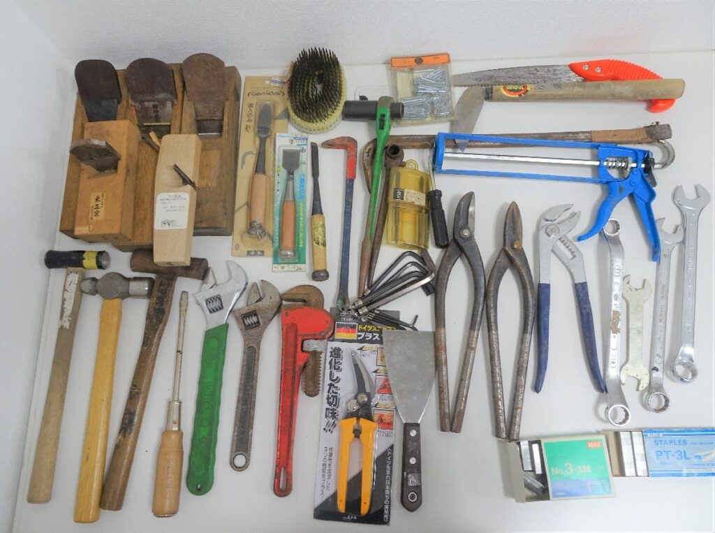 大量 工具　まとめ カンナ スパナ 金槌 レンチ のみ 鎌 その他 DIY