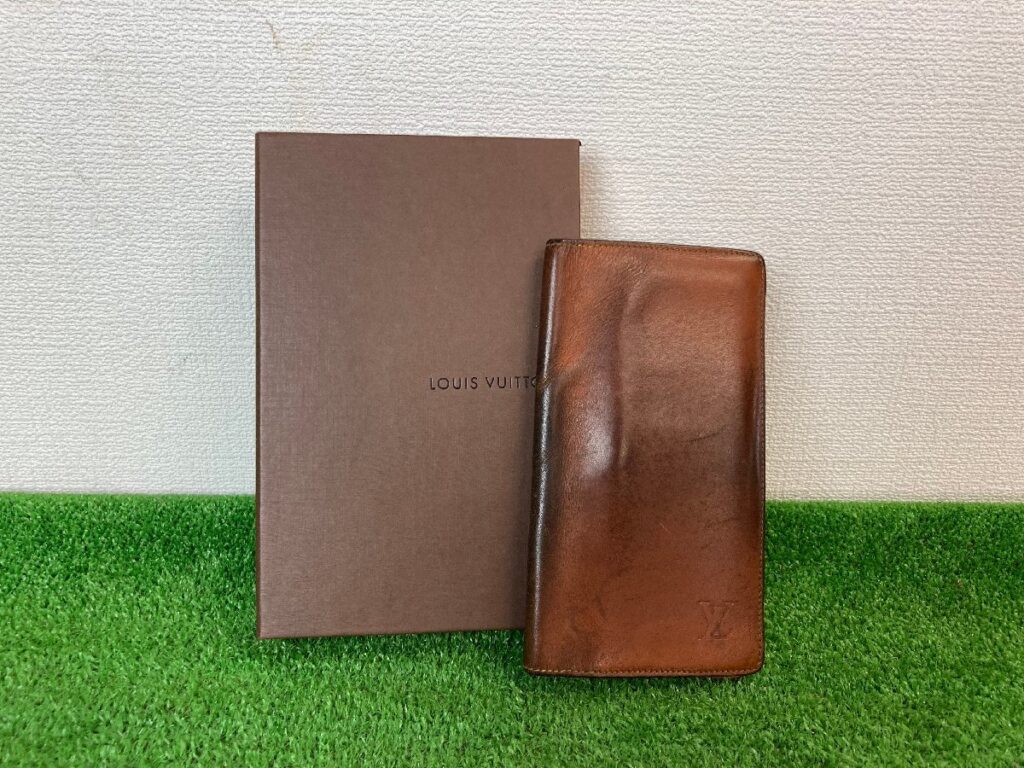 LOUIS VUITTON　ルイヴィトン　ノマド　ポルトバルール　キャラメル　長財布　札入れ　カードケース　箱有　型崩れ有