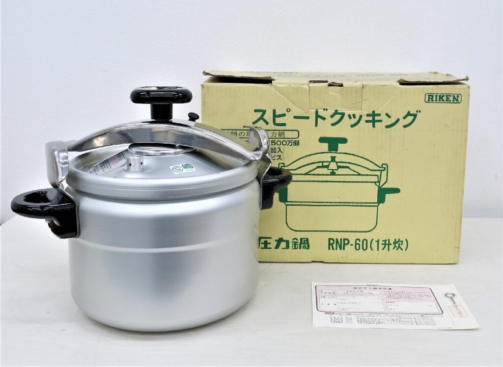 RIKEN 理研 重ねぶた式両手 家庭用圧力鍋 RNP-60 6.0L 三重安全構造