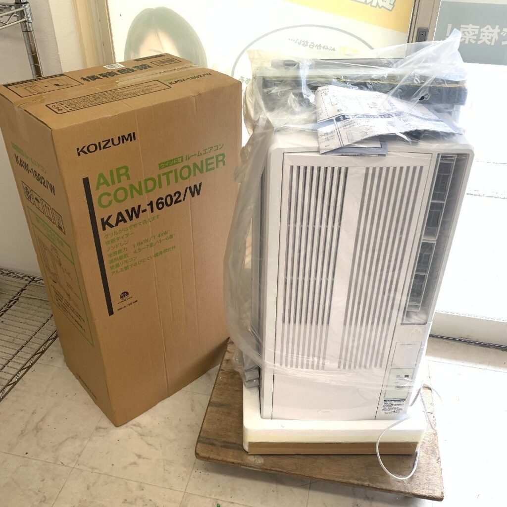 コイズミ ウインドエアコン 窓用エアコン KAW-1602 2020年製 リモコン付