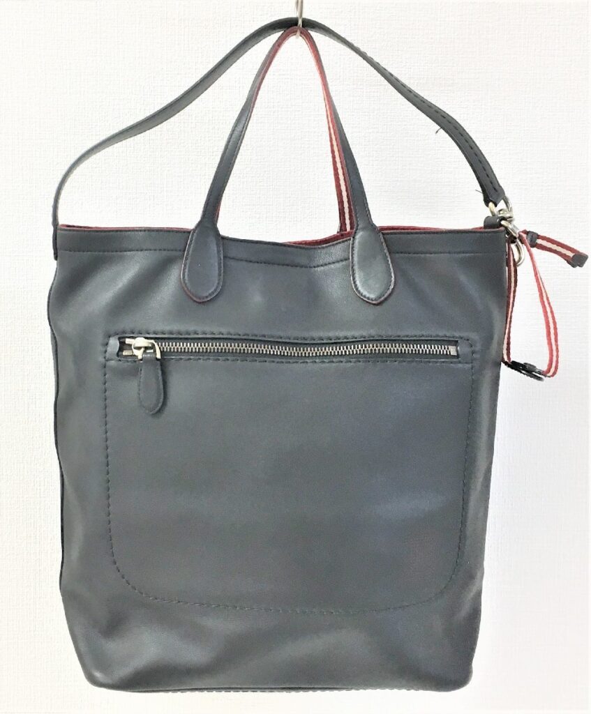 BALLY バリー 2way ショルダーバッグ ハンドバッグ レザー ブラック×レッド 大容量