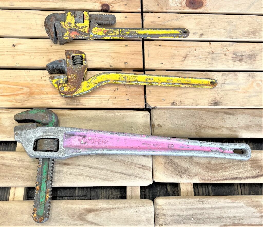 パイプレンチ ハンドツール アルミ製 大工道具 工具 ツール 3点 まとめ売り