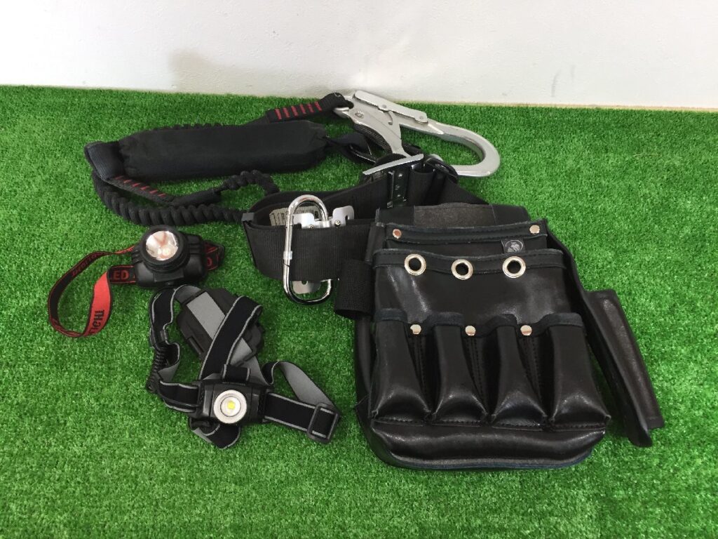 Honeywell ハネウェル 墜落制止用ランヤード / FUKUROCLUB 腰袋 / LEDヘッドライト