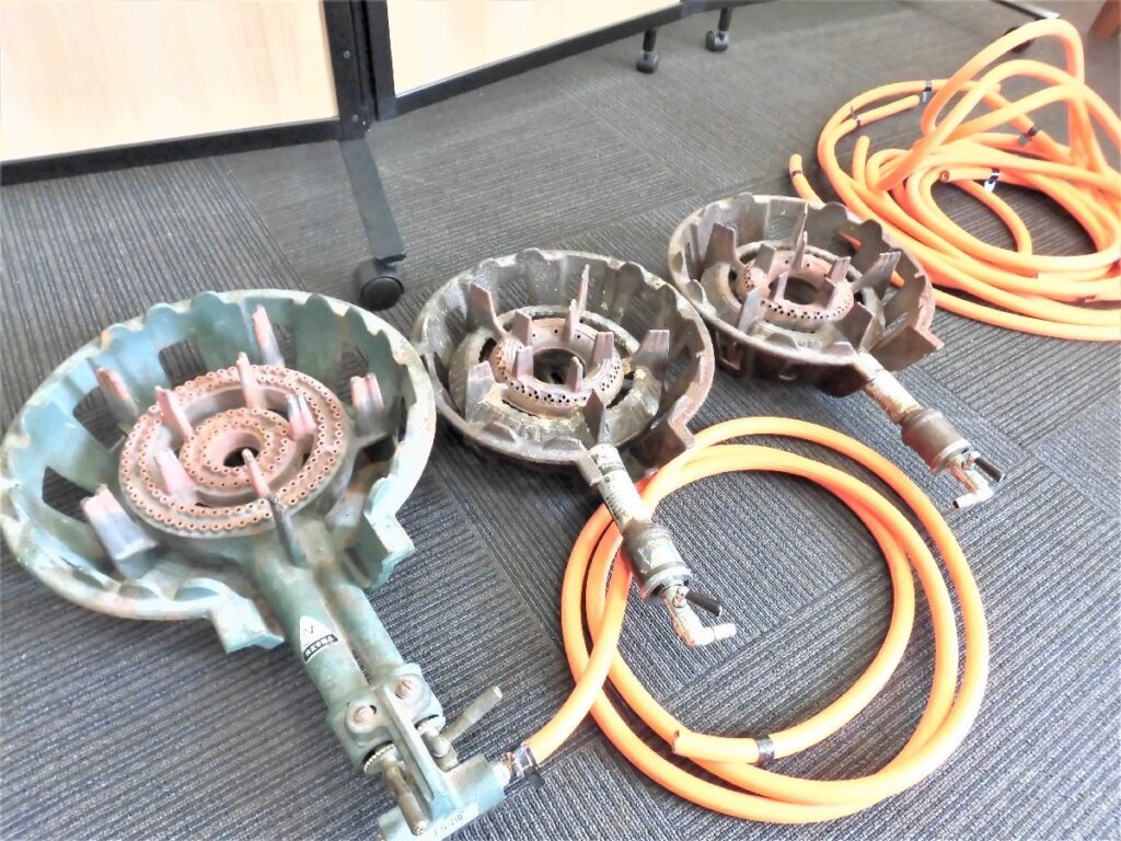 タチバナ製 鋳物コンロ 羽根付 LPガス まとめ TS－210等3点 動作未確認