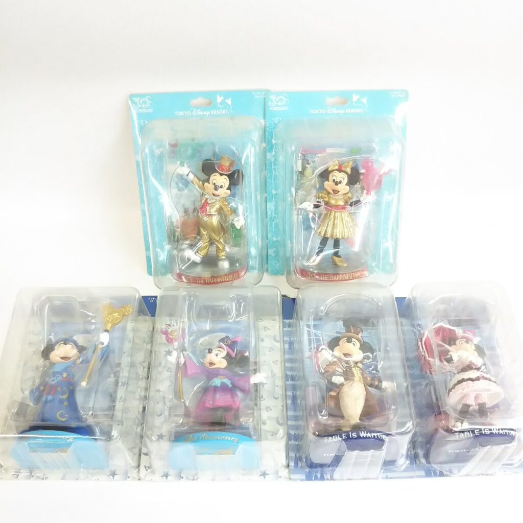 未使用 ディズニーリゾート フィギュアリン 6点セット ミッキーマウス/ミニーマウス 現状品