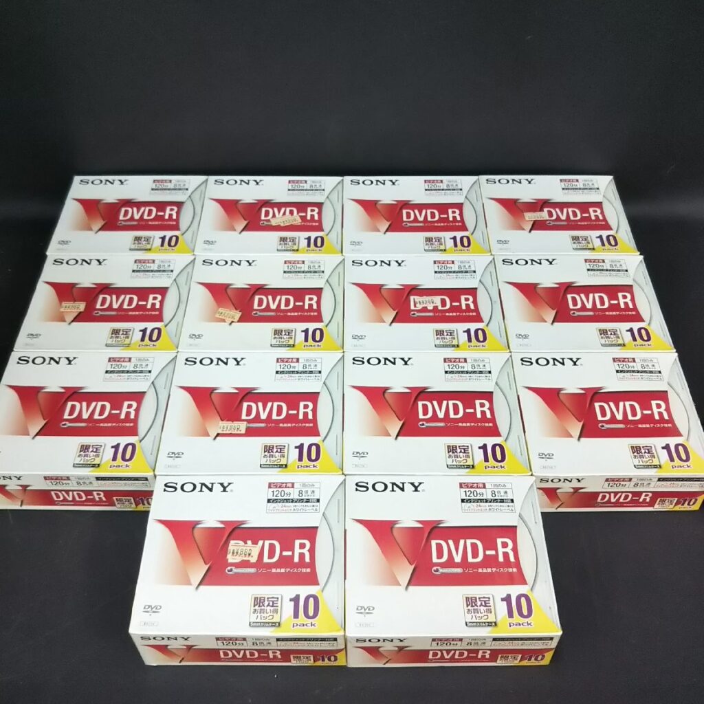 未使用 大量 SONY ソニー DVD-R ビデオ用 10パック×14個 計140枚 10DMR12HPSS 記録用ディスク 現状品