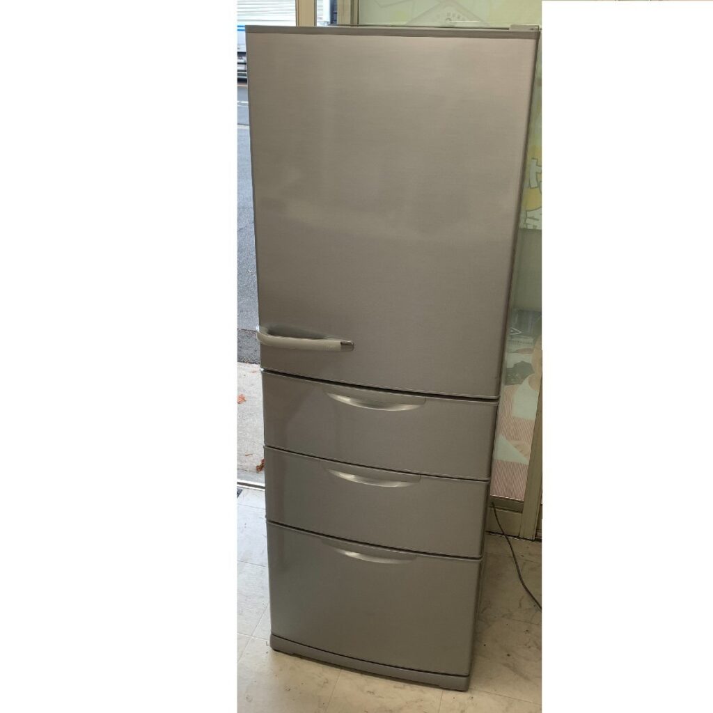 AQUA ノンフロン冷凍冷蔵庫 AQR-H36H（S）型 355L　2019年製　4ドア 中古美品　アクア SILVER 冷蔵庫