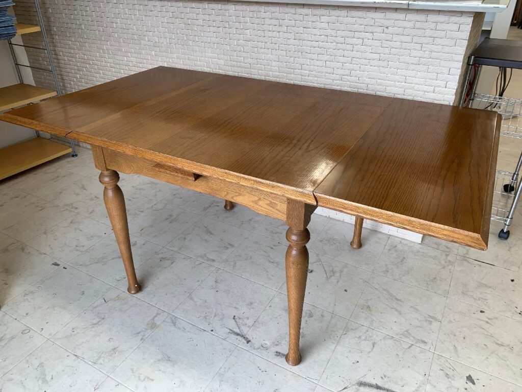 大塚家具 伸長式 85‐155㎝ ダイニングテーブル ドローリーフ IDC 木製 センターテーブル 食卓机 テーブル