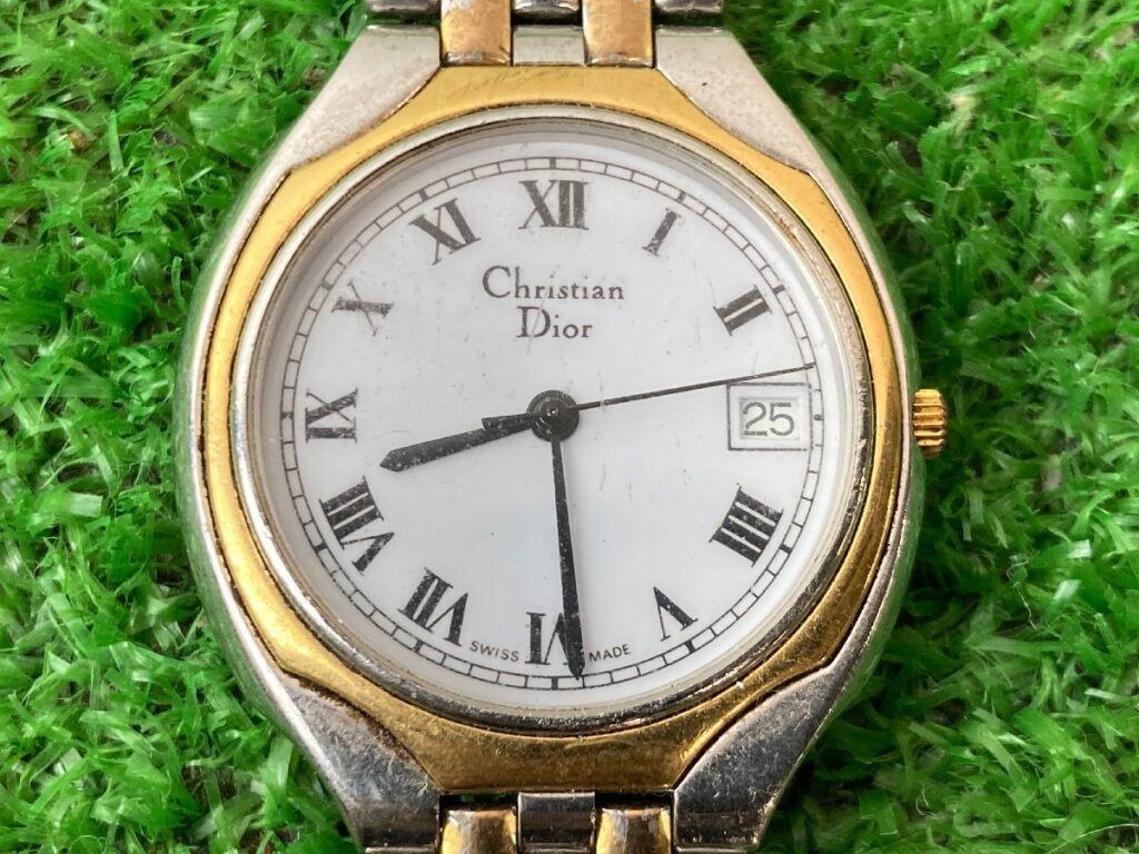 不動品　ChristianDior　クリスチャンディオール　腕時計　SWISS　3002　ホワイト文字盤　メンズ腕時計