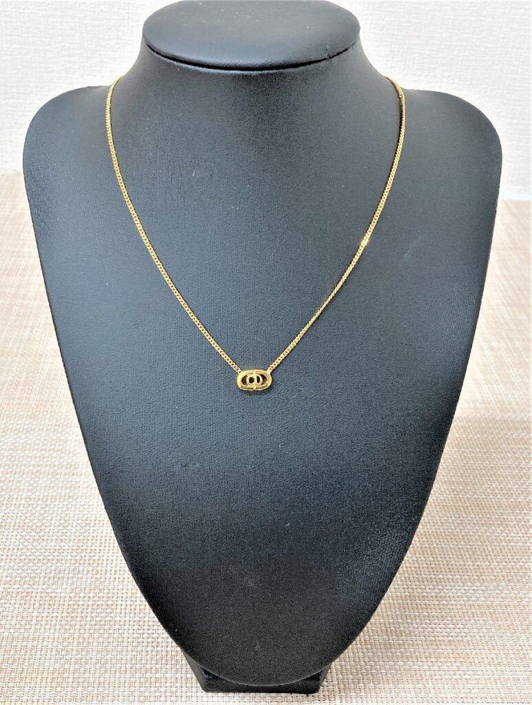 Christian Dior クリスチャン ディオール CDロゴ ネックレス ゴールドチェーン レディース