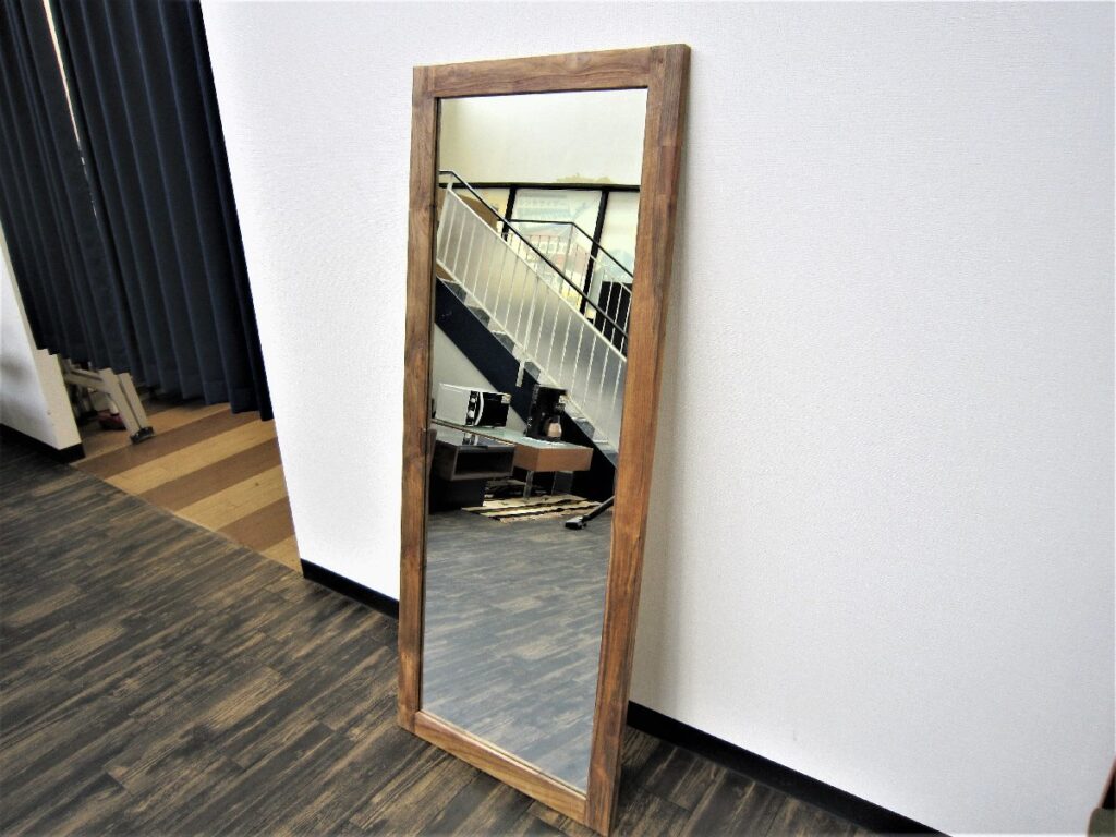 a.depeche アデペシュ オールドチークミラー FTM-003 大型姿見 壁掛け 木製