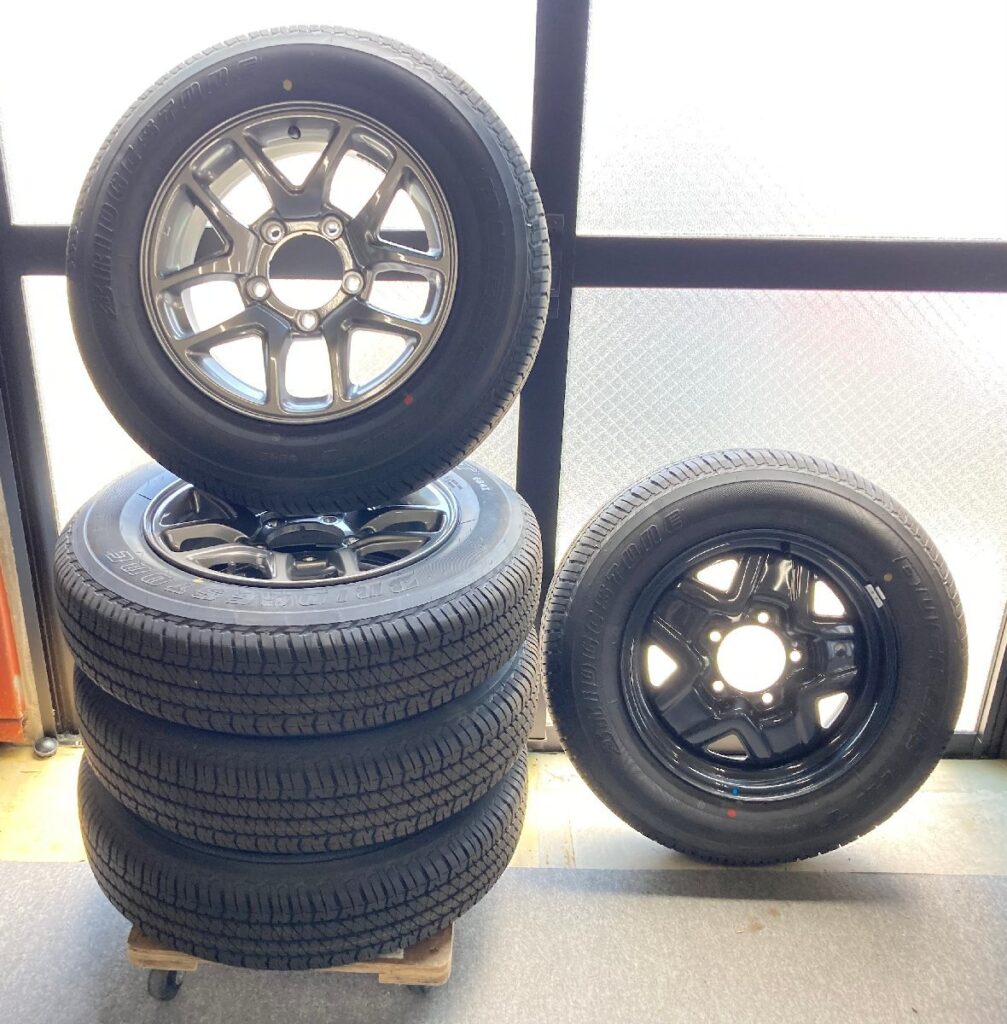 未使用品含む スズキ ジムニー 純正ホイール ブリジストン 175/80R16 91S 2020年製 スペア付き 5本