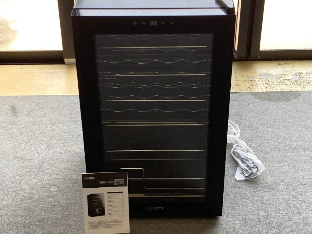 簡易通電のみ ECL ワインセラー 24本収納 63L 5℃～18℃ EC-24JC 自然対流方式 ワインクーラー 2021年製