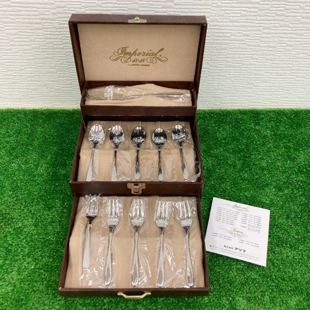 アヅマ AZUMA インペリアル 18-18 ティータイムセット 11pcs ステンレス カトラリーセット BOX入り