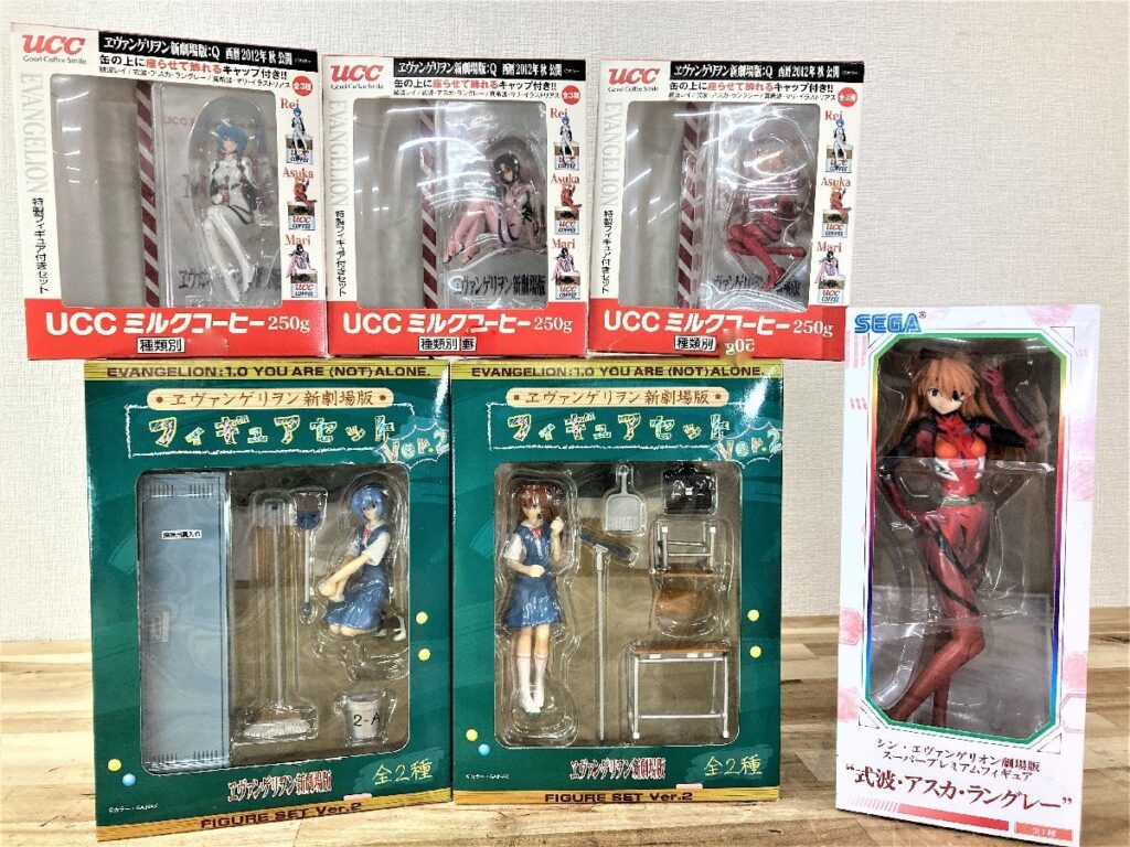 エヴァンゲリオン 式波アスカラングレー UCCキャップ付きフィギア 綾波レイ 真希波マリイラストリアス