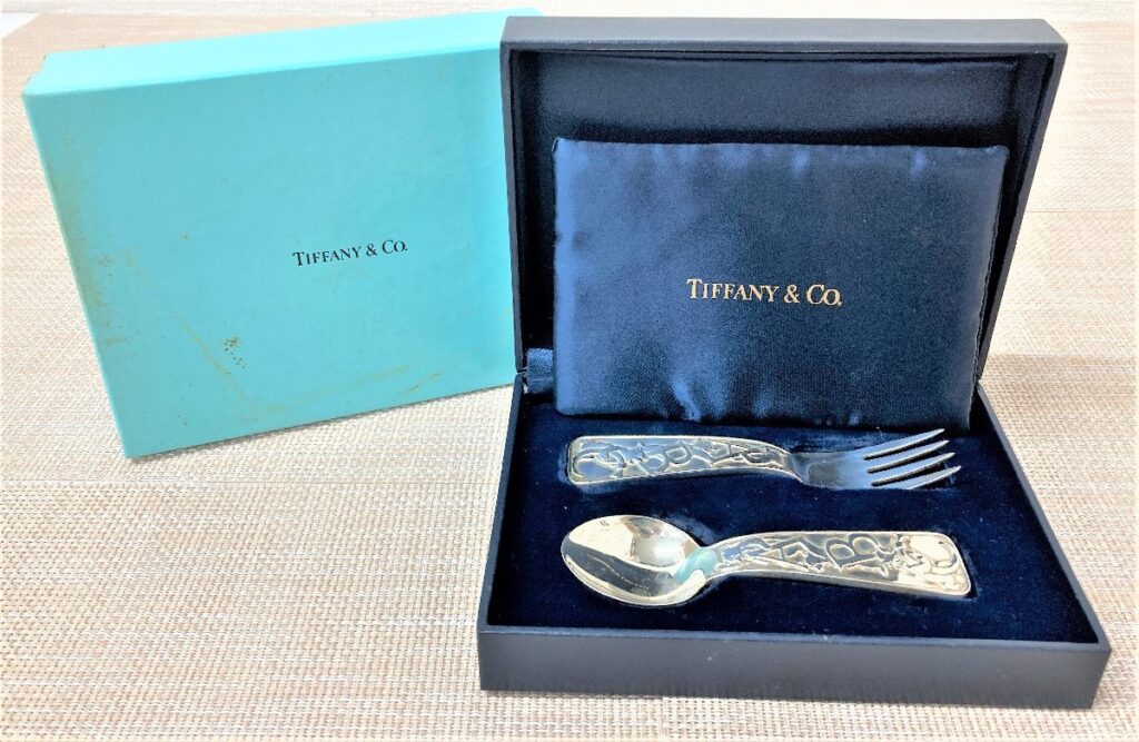 Tiffany ティファニー シルバー 925 ベビー 赤ちゃん ベア クマ カトラリー スプーン フォーク セット