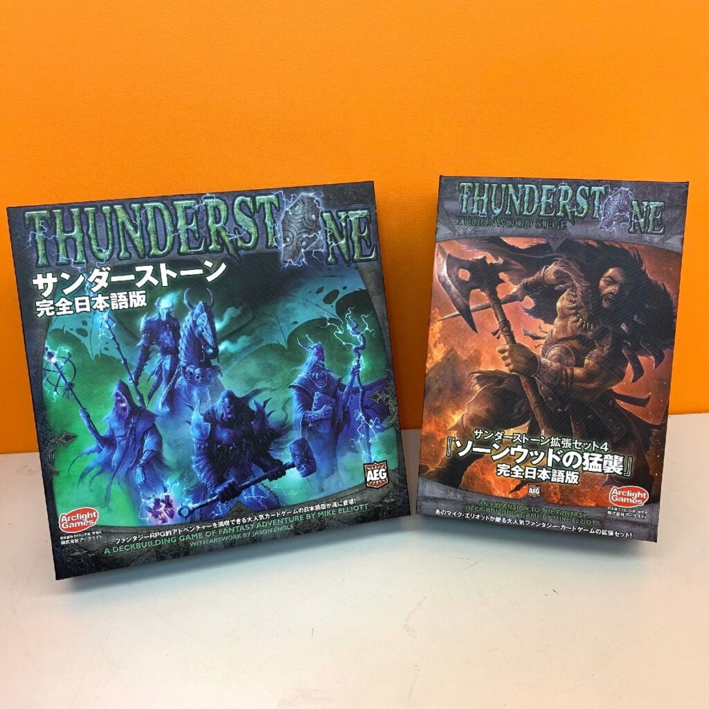 サンダーストーム 完全日本語版 拡張セット4 付き ボードゲーム セット売り ソーンウッドの猛襲 AEG THUNDER STONE