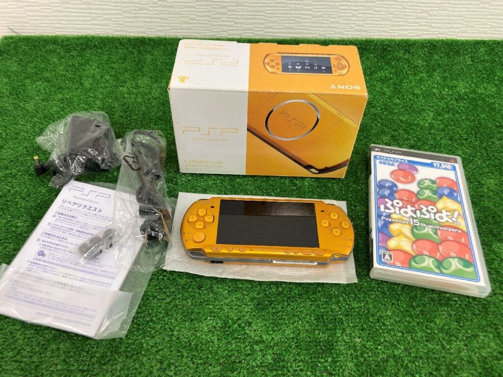 PSP-3000 本体 ブライト・イエロー ゴールド 初期化済み 箱付き