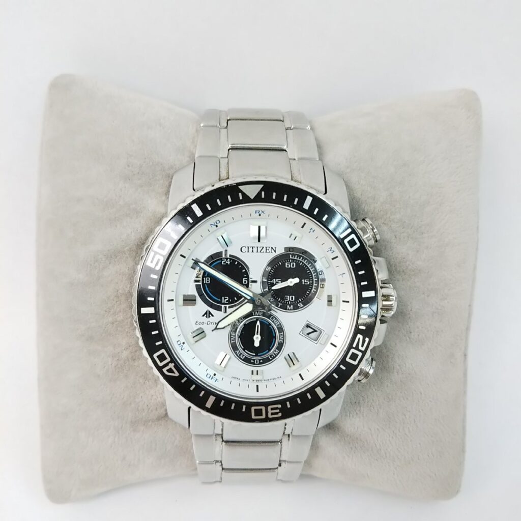 稼働品 CITIZEN シチズン ECO-DRIVE E610-S062977 クロノグラフ 腕時計 現状品