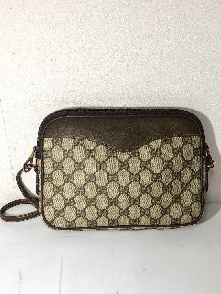 GUCCI グッチ GG柄 007 115 6428 4023 ベージュ ブラウン ミニ ショルダーバッグ ポシェット 斜め掛け