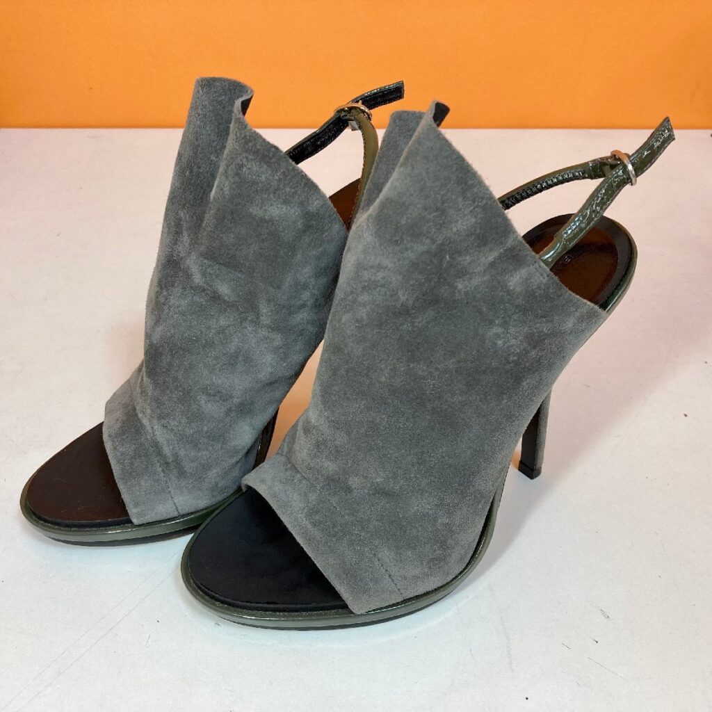 バレンシアガ BALENCIAGA サンダル ハイヒール シューズ スウェード グレー レディース 35サイズ 　約22.5cm　ヒール