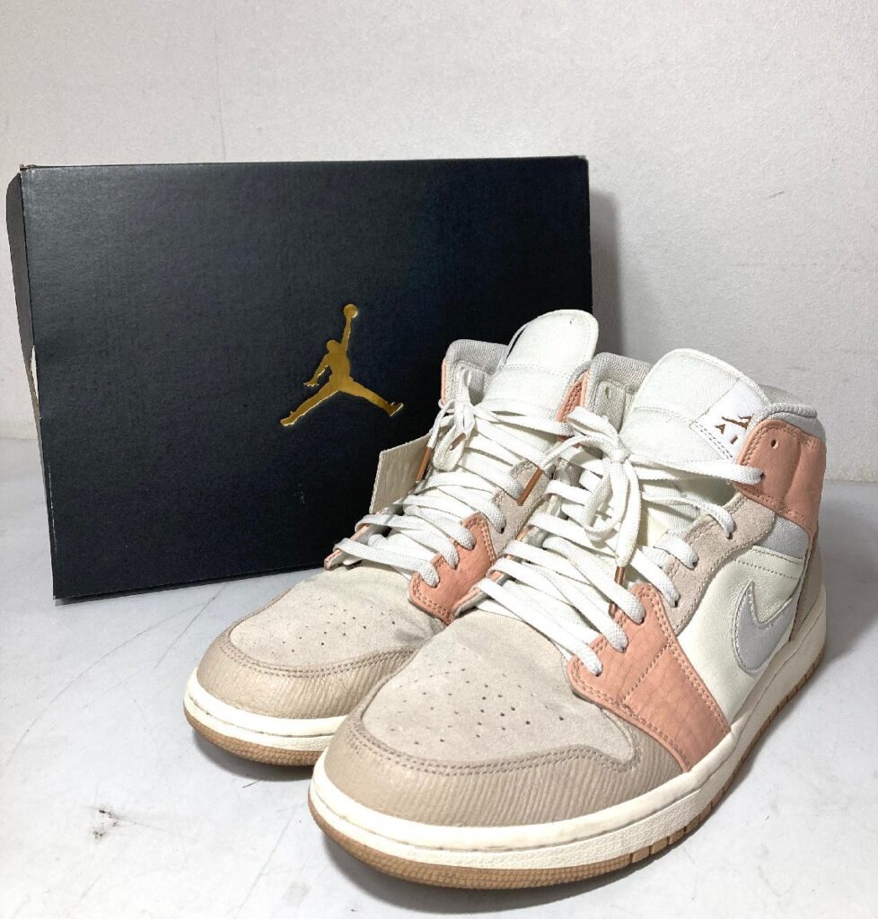 NIKE AIR JORDAN 1 MID メンズ 29cm シューズ エアジョーダン Milan Sail Bone＆Orenge セイル オレンジ オフホワイト