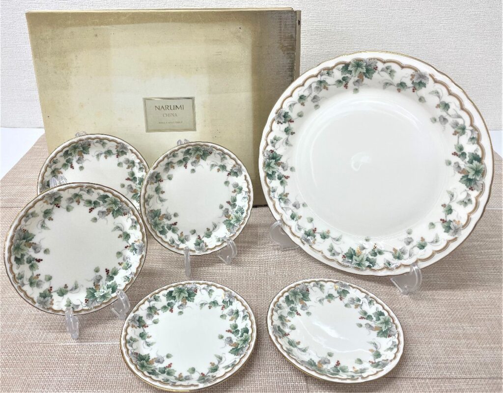 ナルミ NARUMI パーティーセット プレート 大皿 小皿 葡萄柄 金彩 ナルミチャイナ 食器 ブランド食器
