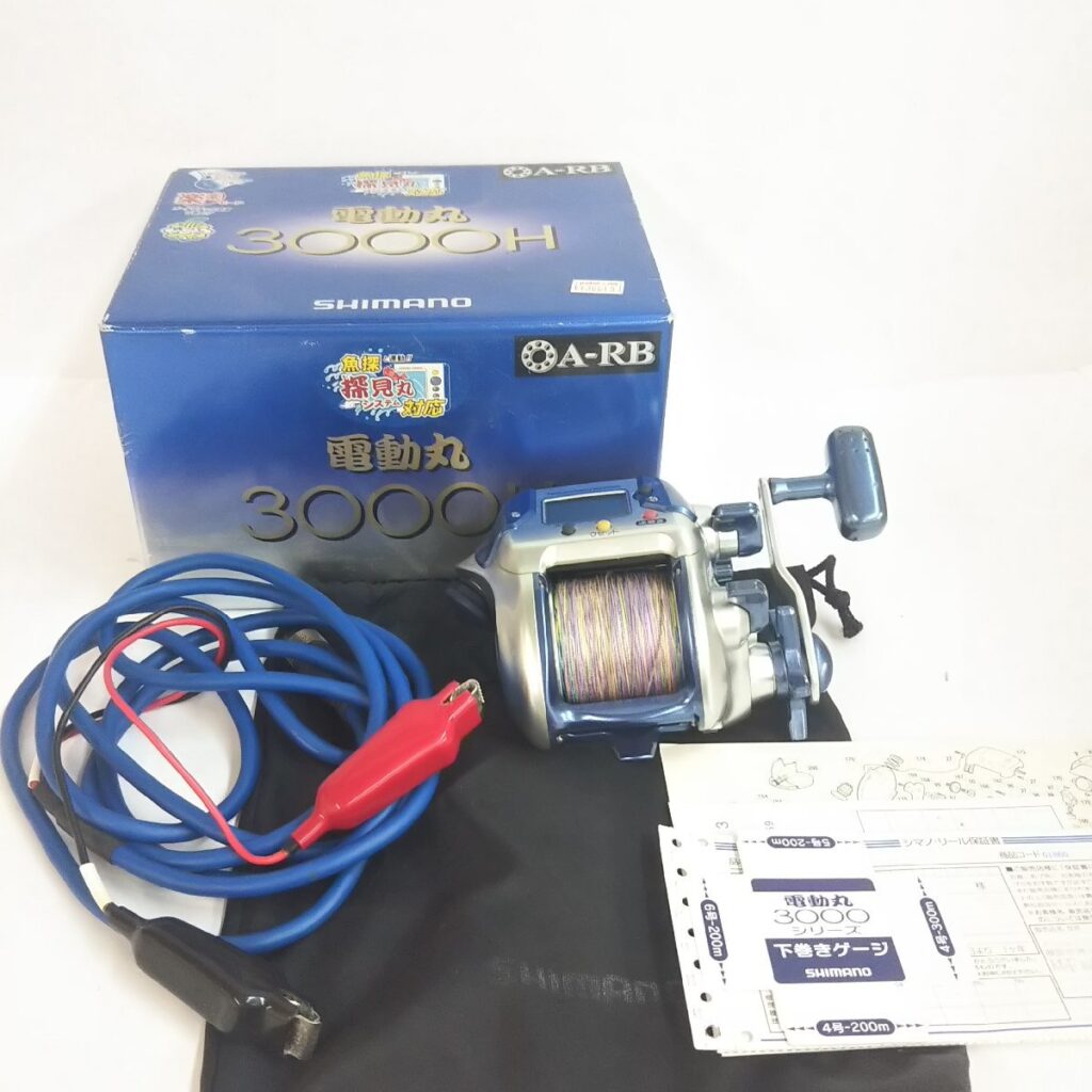 SHIMANO 3000H 魚探と連動!!探見丸システム対応 リール 動作未確認 フィッシング 釣り 現状品