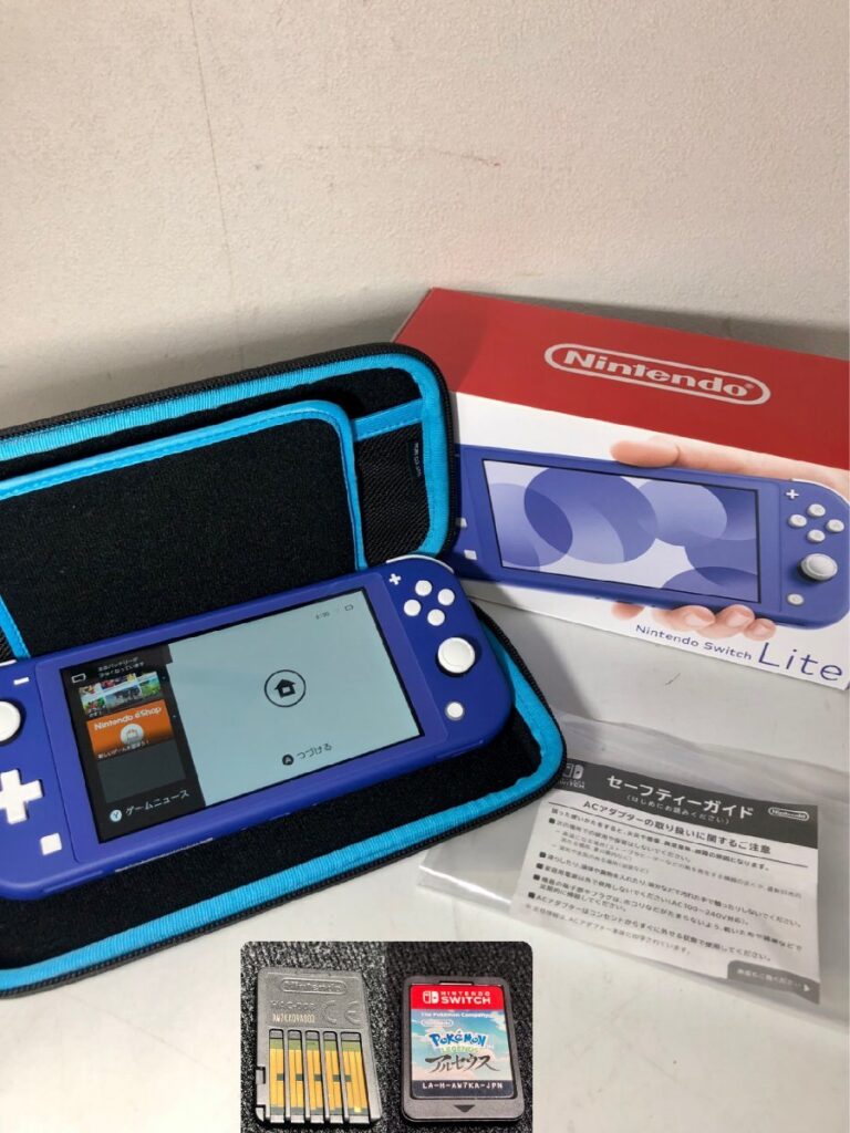 ソフト付き 任天堂 Switch スイッチ Lite Nintendo ポケモン アルセウス HDH-S-BBZAA ブルー Blue 通電確認済み