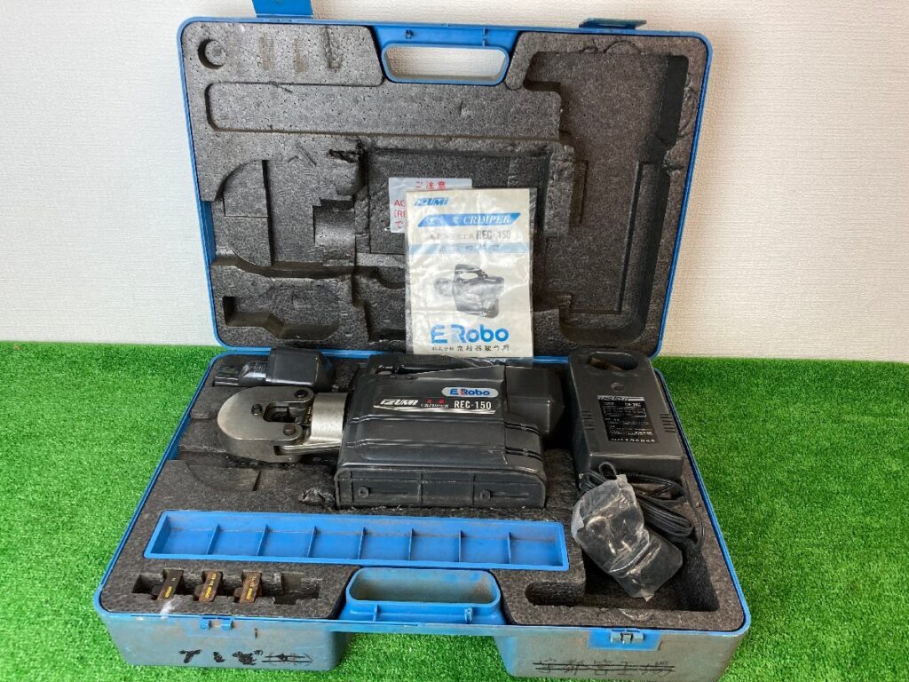 泉精機製作所　イズミ　14.4V　電動式油圧式工具　REC‐150　バッテリー２個　充電器　ケース　圧着工具
