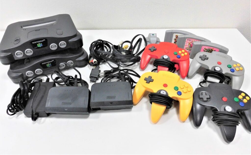 Nintendo NUS-001 Nintendo64 ゲーム機 本体2台 コントローラー4個 ソフト 星のカービィ64 マリオパーティ まとめ