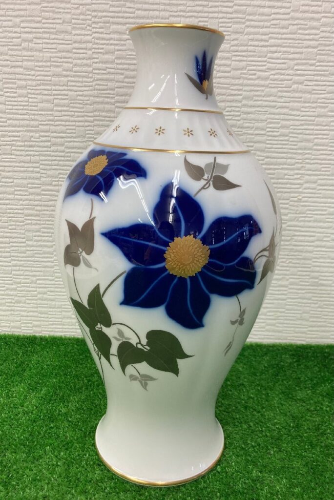 大倉陶器 OKURA 花瓶 花器 フラワーベース 花柄