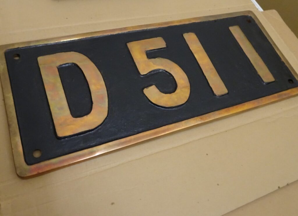 蒸気機関車 D511 ナンバー プレート 鉄道グッズ