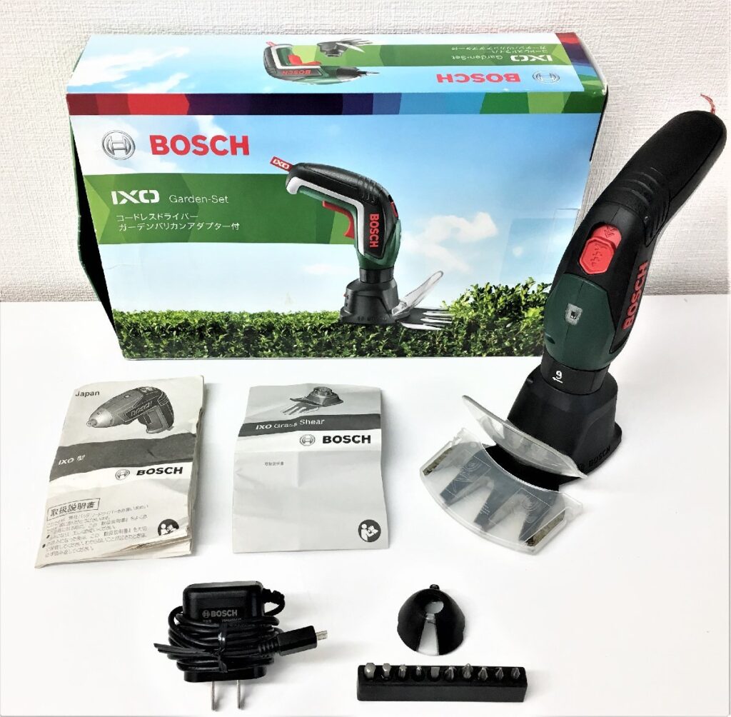 BOSCH ボッシュ IXO Garden-Set コードレスドライバー/ガーデンバリカン アダプター付 芝刈