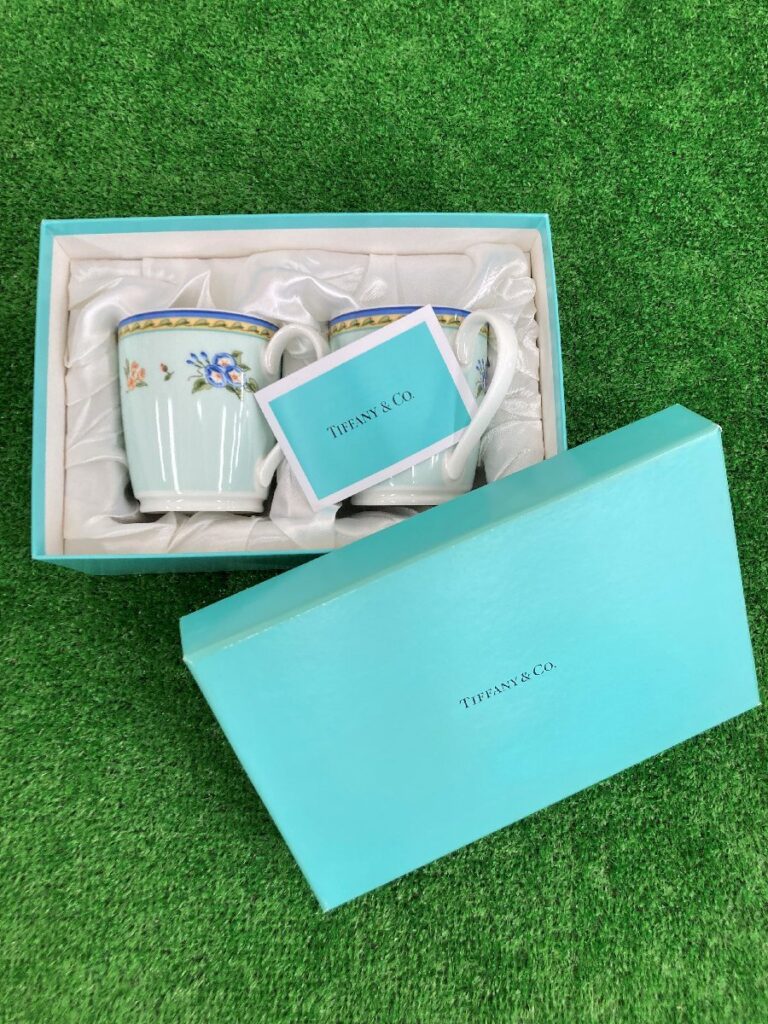 TIFFANY＆Co. ティファニー モーニンググローリー デミタスカップ＆ソーサー ペア ２客セット