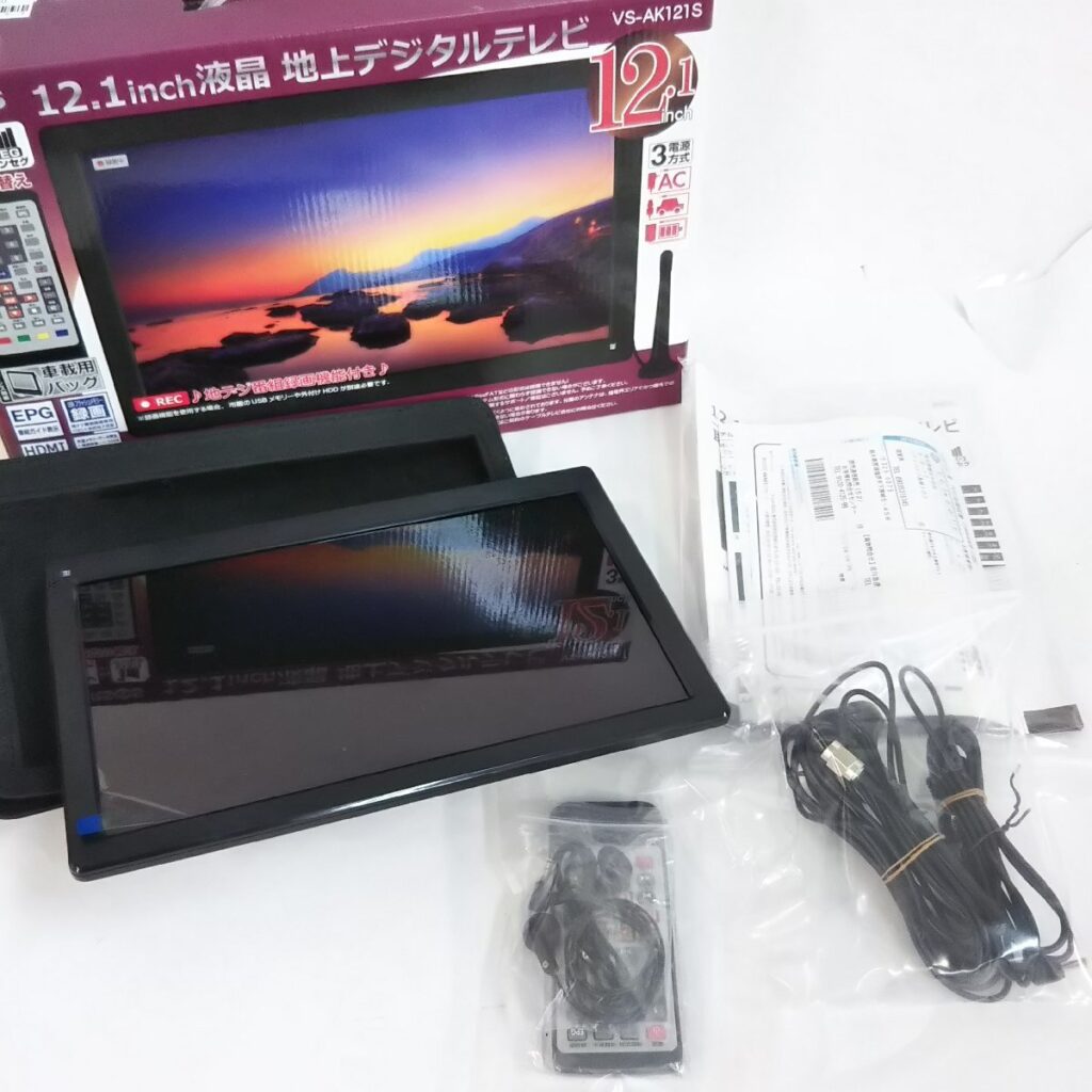 ベルソス 12.1inch 液晶地上デジタルテレビ VS-AK121S ワンセグ ポータブルテレビ 動作未確認 現状品