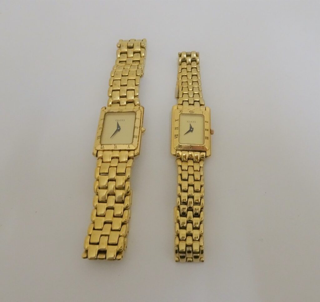 GUCCI グッチ ゴールドカラー SWISS MADE 腕時計 ２本セット