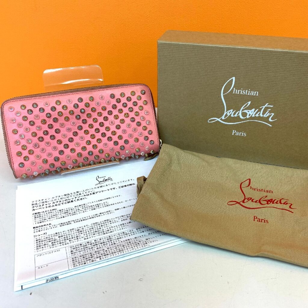 ルブタン Christian Louboutin Panettone 財布 ピンク パネトーネ レッド WALLET LOVE CALF クリスチャンルブタン