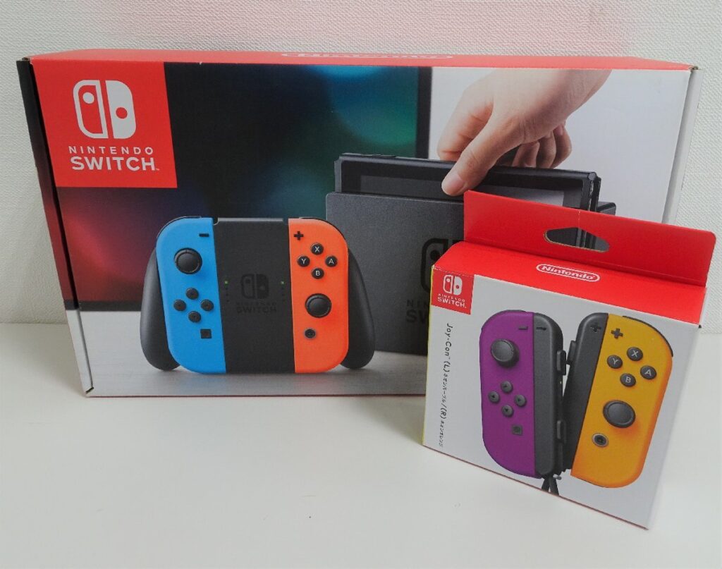 Nintendo Switch ニンテンドースイッチ HAC-001 ジョイコン ネオンパープル ネオンオレンジ セット 欠品あり