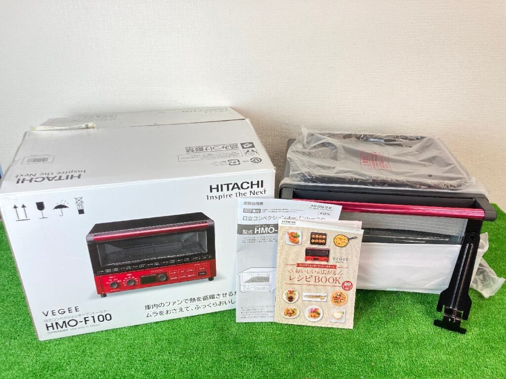 未使用品　HITACHI　日立　コンベクションオーブントースター　HMO-F100　メタリックレッド　2018年製　家電　調理家電