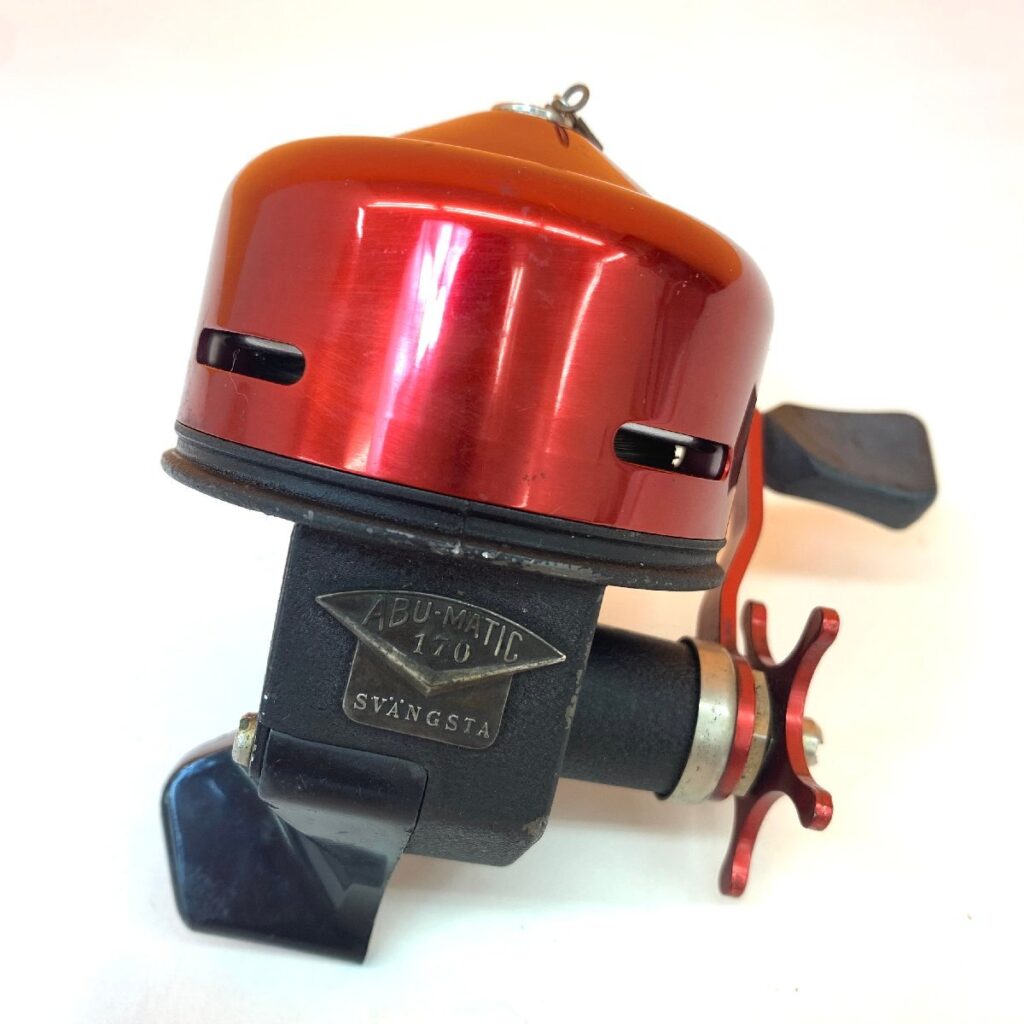 アブマチック 170 オールド アブガルシア　Abu Garcia Abu-matic スピンキャスト スピンングリール　赤 レッド 釣具